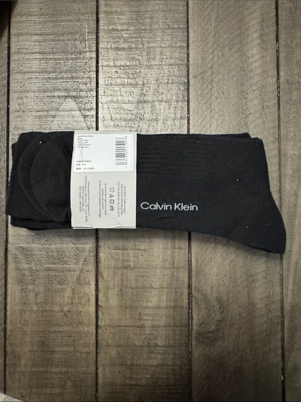 Calvin Klein Black Stretch Crew Socks - 3 Pairs